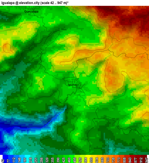 Igualapa elevation map