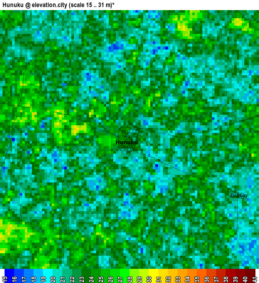 Hunuku elevation map