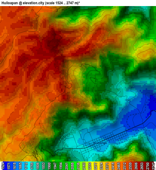Huiloapan elevation map