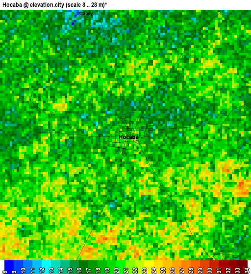 Hocaba elevation map