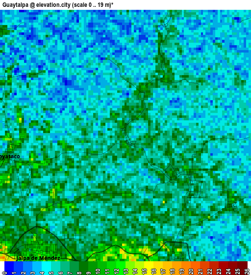 Guaytalpa elevation map