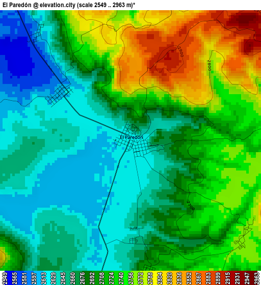 El Paredón elevation map