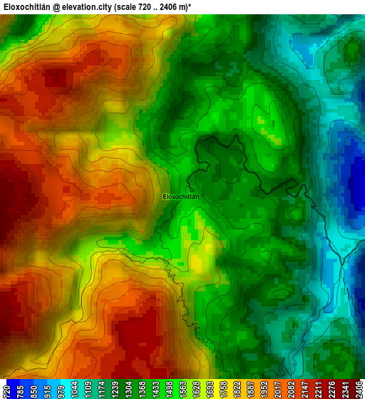 Eloxochitlán elevation map