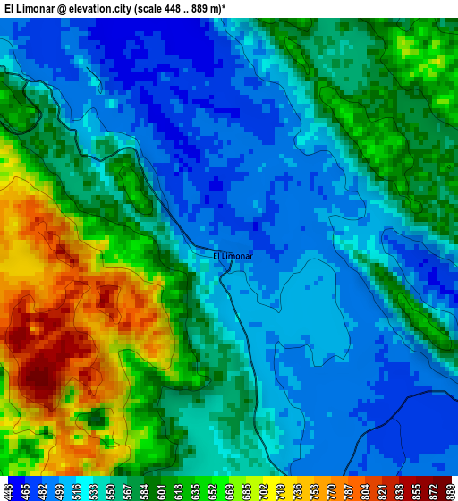 El Limonar elevation map