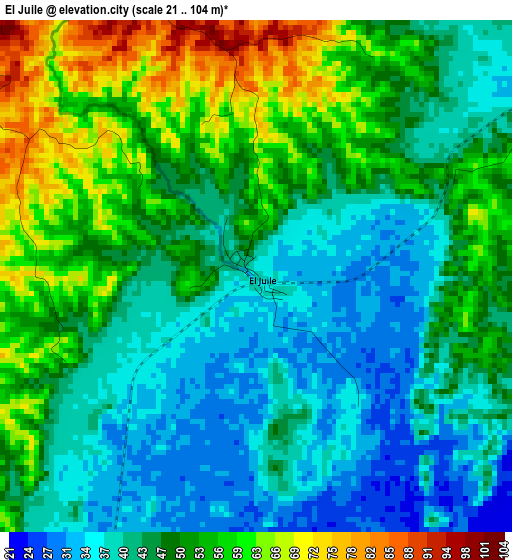 El Juile elevation map