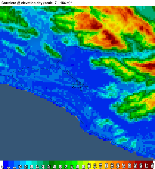 Corralero elevation map