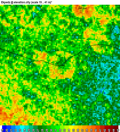 Ekpedz elevation map