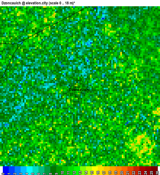 Dzoncauich elevation map
