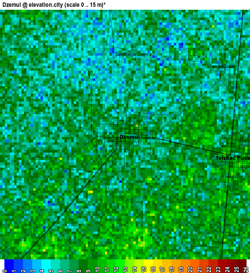 Dzemul elevation map