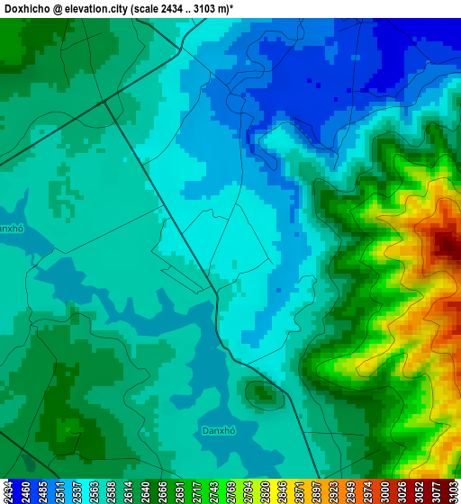 Doxhicho elevation map