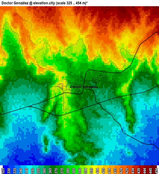 Doctor González elevation map