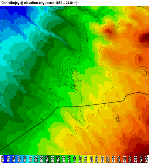 Dantzibojay elevation map