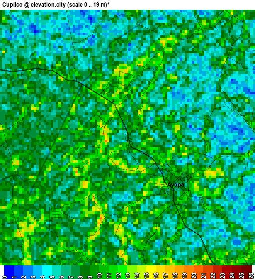 Cupilco elevation map