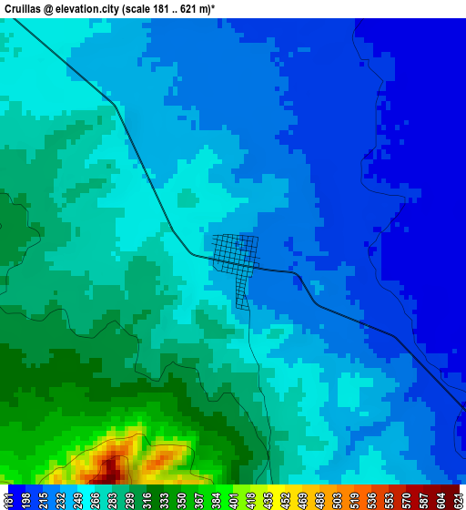 Cruillas elevation map