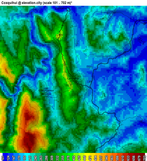 Coxquihui elevation map