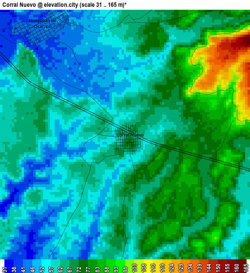 Corral Nuevo elevation map