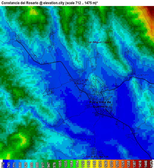 Constancia del Rosario elevation map