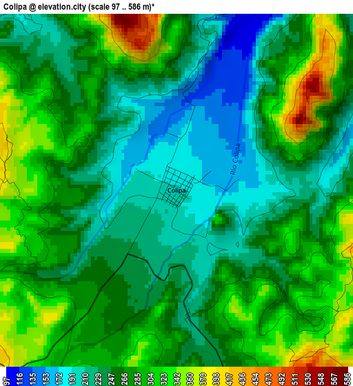 Colipa elevation map