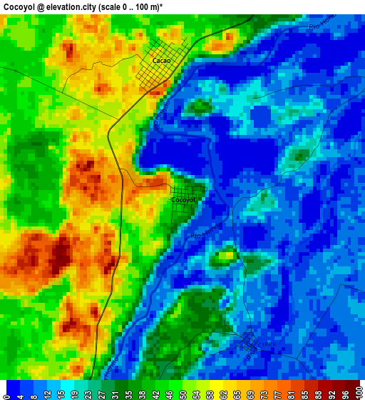 Cocoyol elevation map