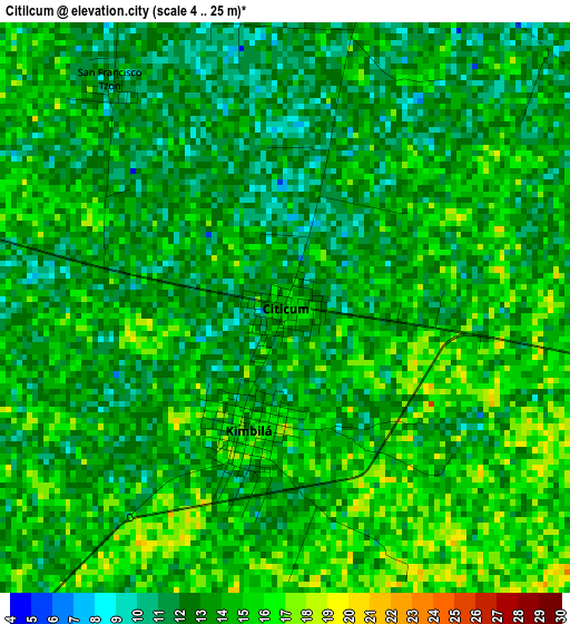 Citilcum elevation map