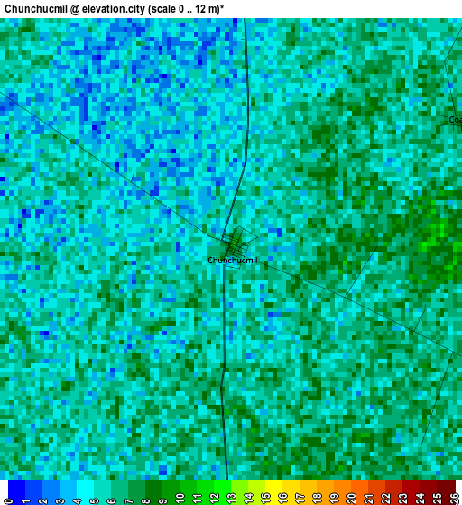 Chunchucmil elevation map