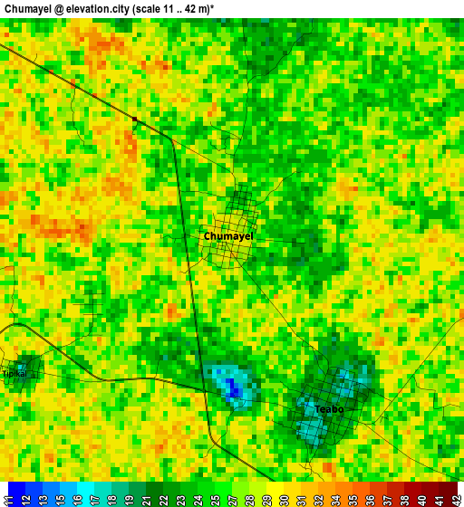 Chumayel elevation map