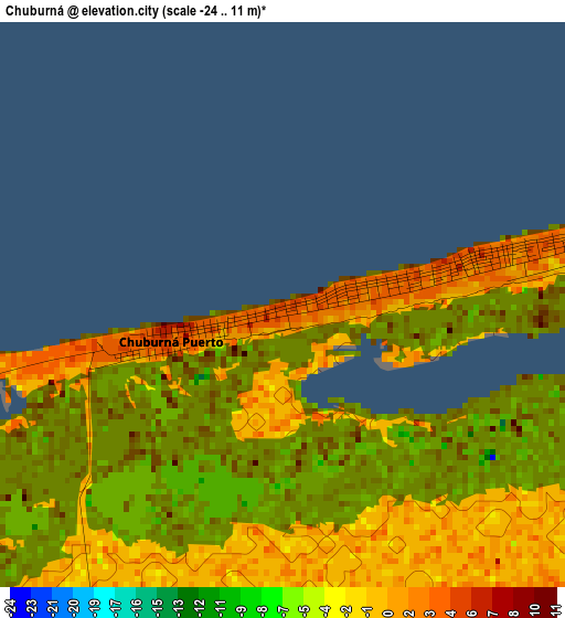 Chuburná elevation map