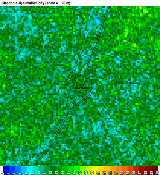Chochola elevation map