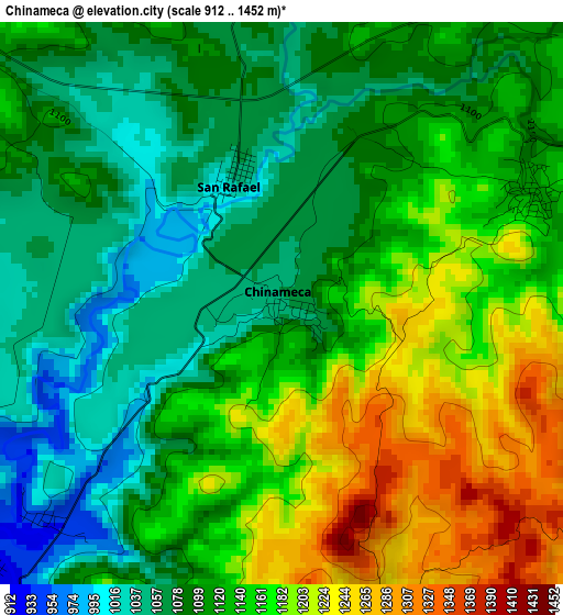 Chinameca elevation map