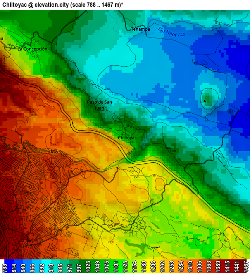 Chiltoyac elevation map