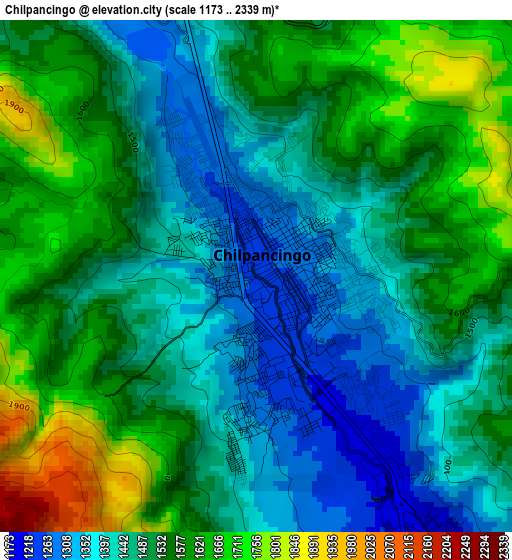 Chilpancingo elevation map