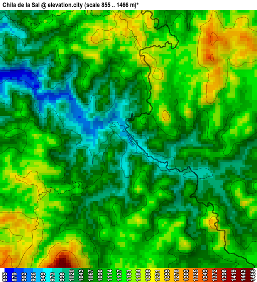 Chila de la Sal elevation map