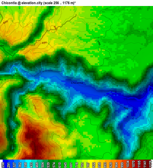 Chicontla elevation map