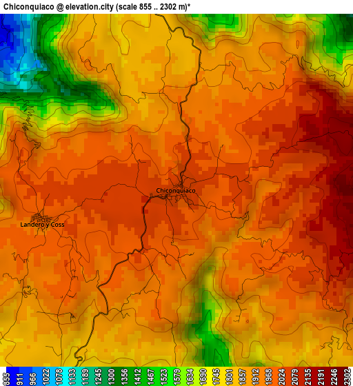 Chiconquiaco elevation map