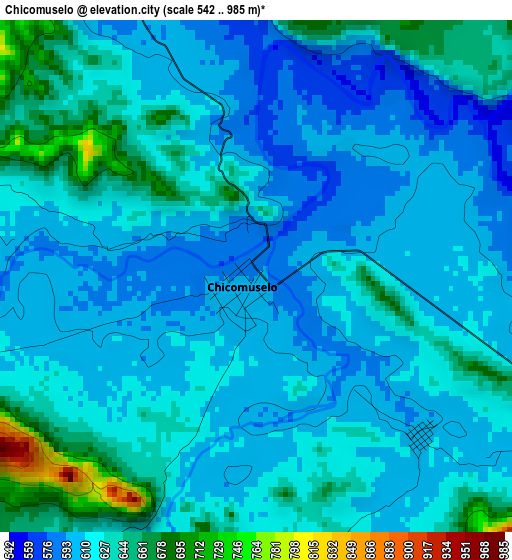 Chicomuselo elevation map