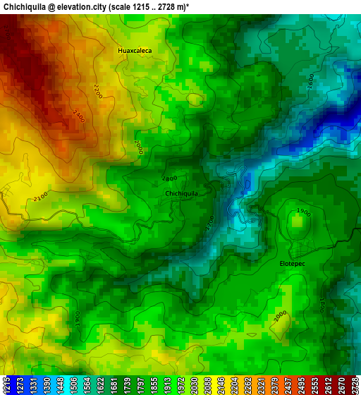 Chichiquila elevation map