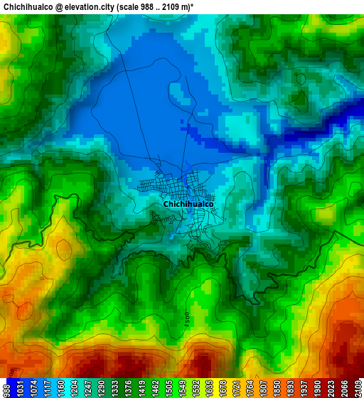 Chichihualco elevation map