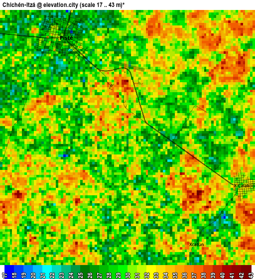 Chichén-Itzá elevation map