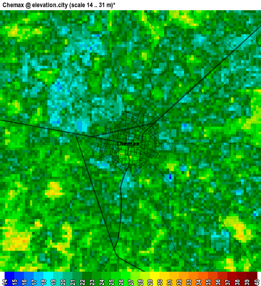 Chemax elevation map