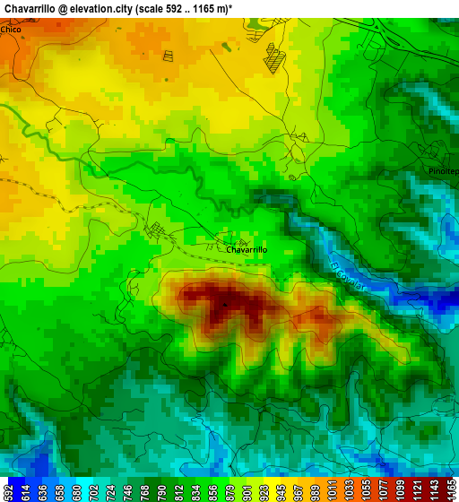 Chavarrillo elevation map