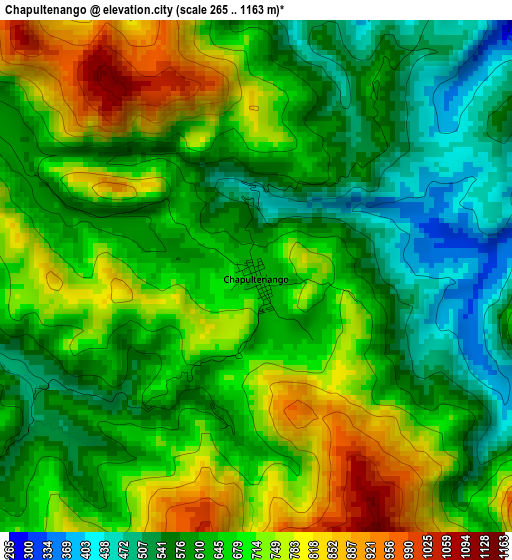 Chapultenango elevation map