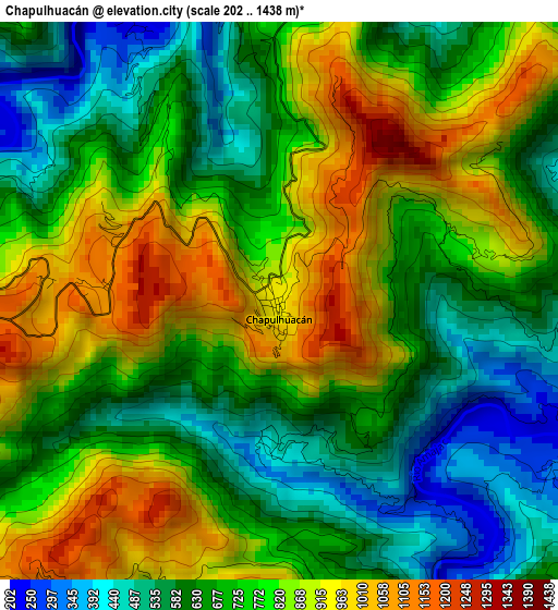 Chapulhuacán elevation map