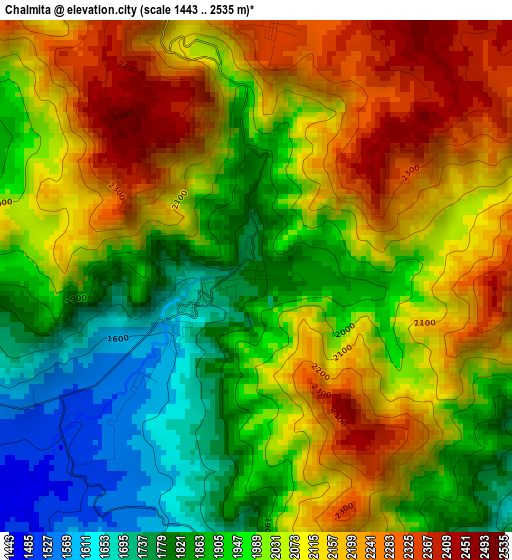 Chalmita elevation map