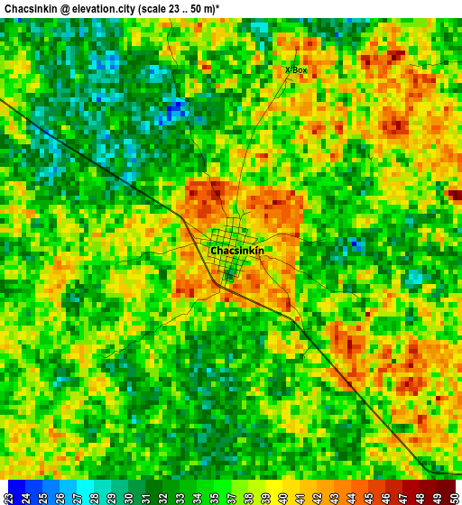 Chacsinkin elevation map