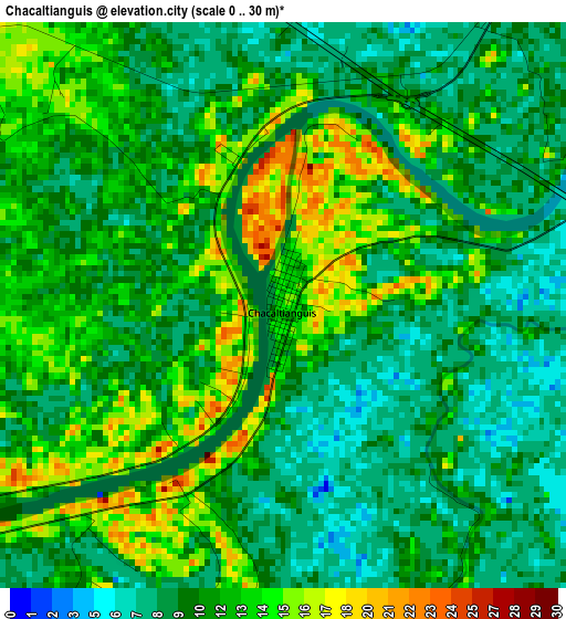 Chacaltianguis elevation map