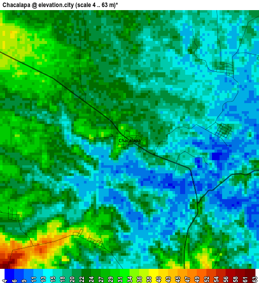 Chacalapa elevation map