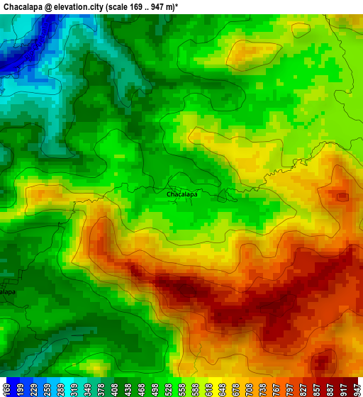 Chacalapa elevation map