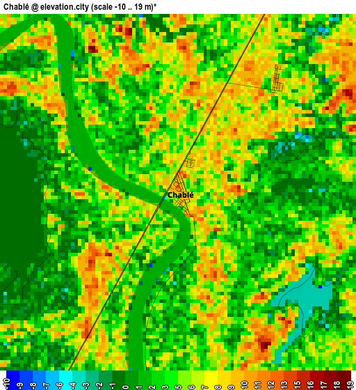 Chablé elevation map