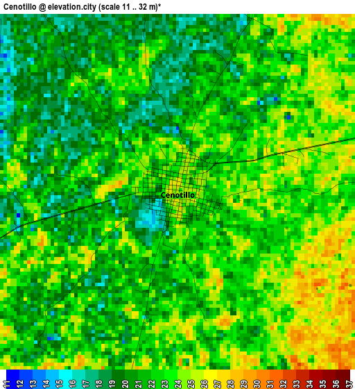 Cenotillo elevation map
