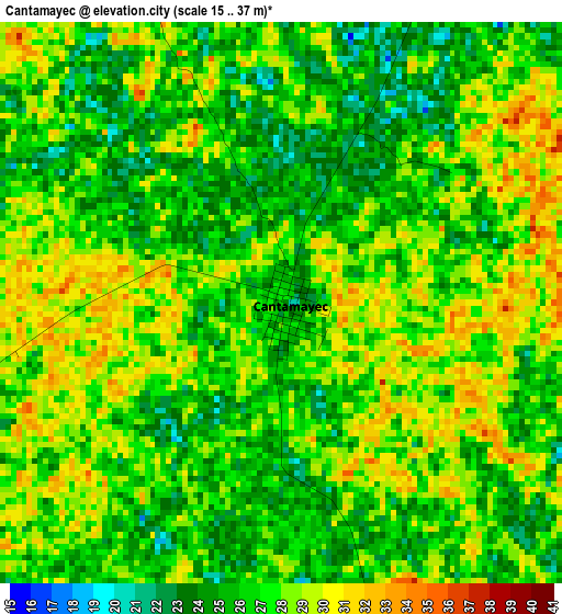 Cantamayec elevation map